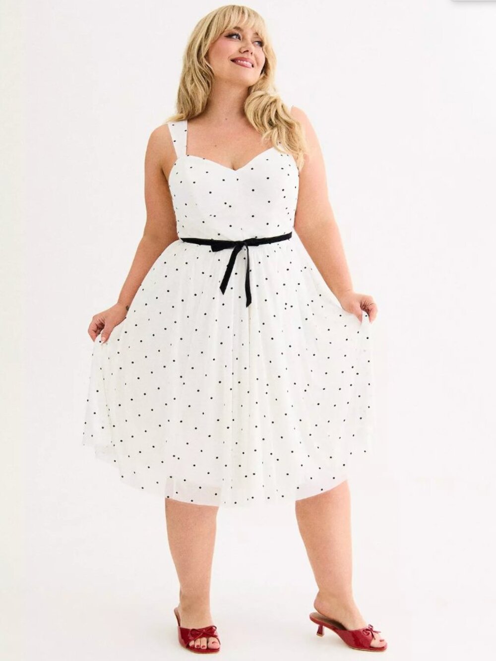 New Torrid Retro Chic Flocked Mesh Belted Dress: Size 12